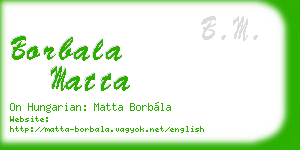 borbala matta business card